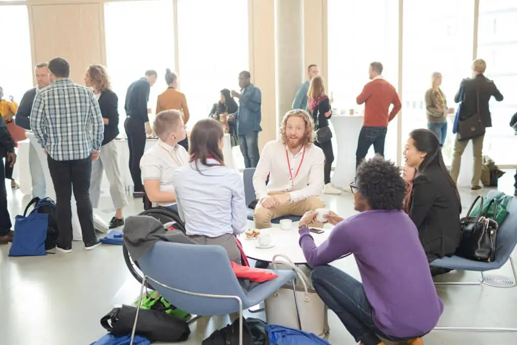 Students attending conference